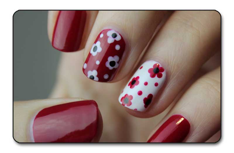uñas pintada
